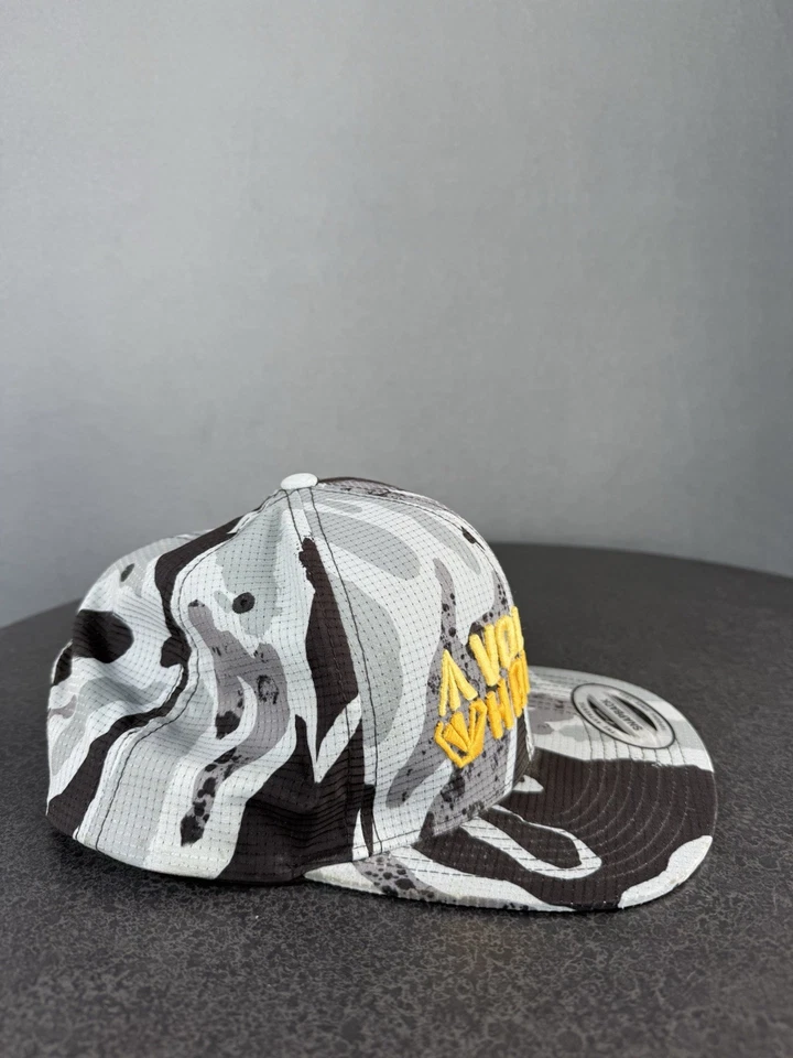 Volcom Hawaii Gray Camo SnapBack Cap With Yellow Embroidery  - Image 2 of 4