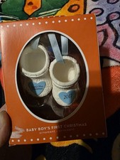 Baby Boy's First Christmas 2017 Ornament NIB American Greetings