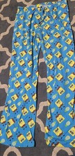 2011 Nickelodeon SpongeBob Pineapple Blue Cotton Pajama Bottoms Size Medium