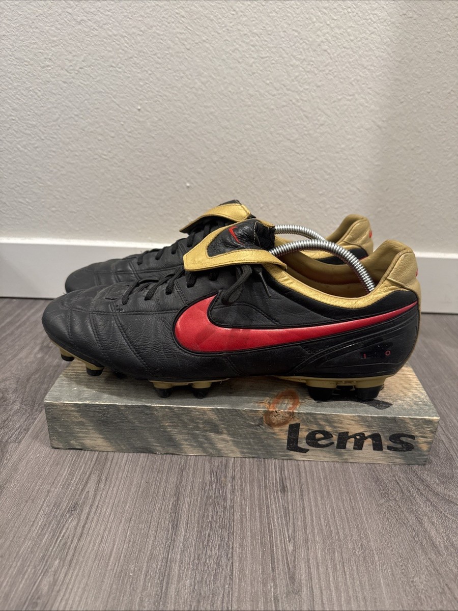 Nike Air Zoom Tiempo Legend II FG 317041-067 Elite Red Gold Cleats
