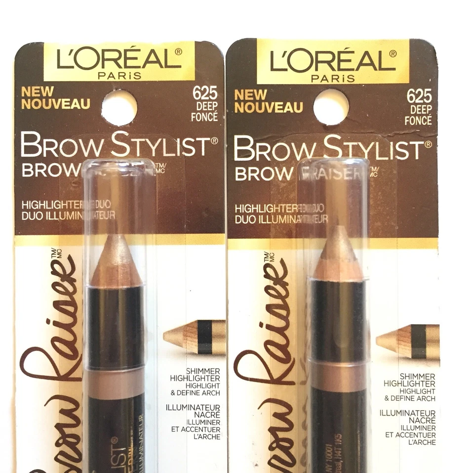 Lot Of 2 Loreal Brow Stylist Brow Raiser Highlighter Duo 625 Deep Fonce New - Image 2 of 4