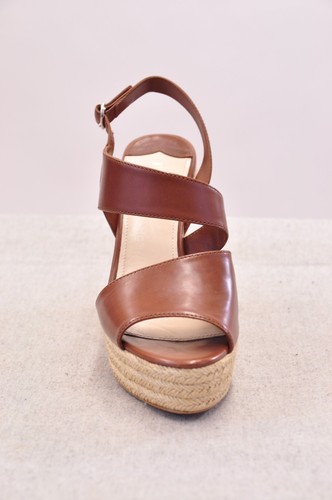 PRADA 26S SANDAL ESPADRILLES IN BROWN CALFSKIN