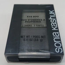 Sonia Kashuk GIRL's NIGHT OUT #26 Eye Shadow Duo Black + Grey SIlver Shimmer