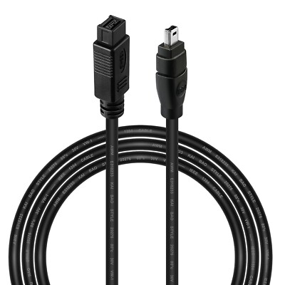 6FT FireWire 800 to 400 Cable IEEE 1394 9 Pin to 4 Pin for MacBook & Cameras