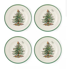 Spode Christmas Tree set of 4 x dinner plates