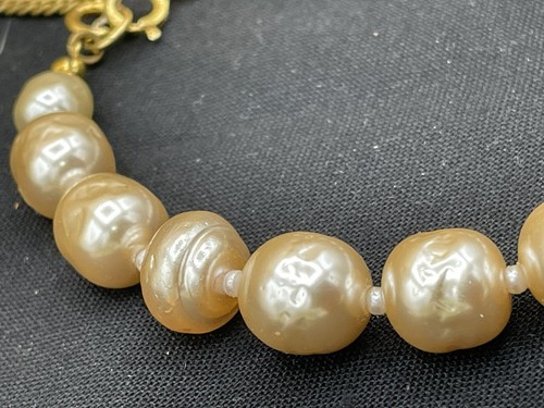 Vtg MIRIAM HASKELL Faux Pearl Bracelet 6 1/2 " Beautiful - Picture 3 of 7