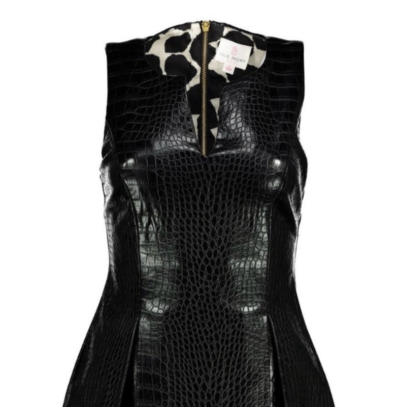 Julie Brown NYC sloane top in faux snakeskin - size 2 - Retail $170 NWT