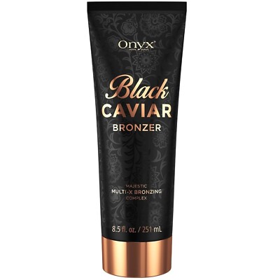 Onyx Black Caviar Dark Bronzer Tanning Lotion for Ultra Deep Tan 8.5/6.76 fl oz