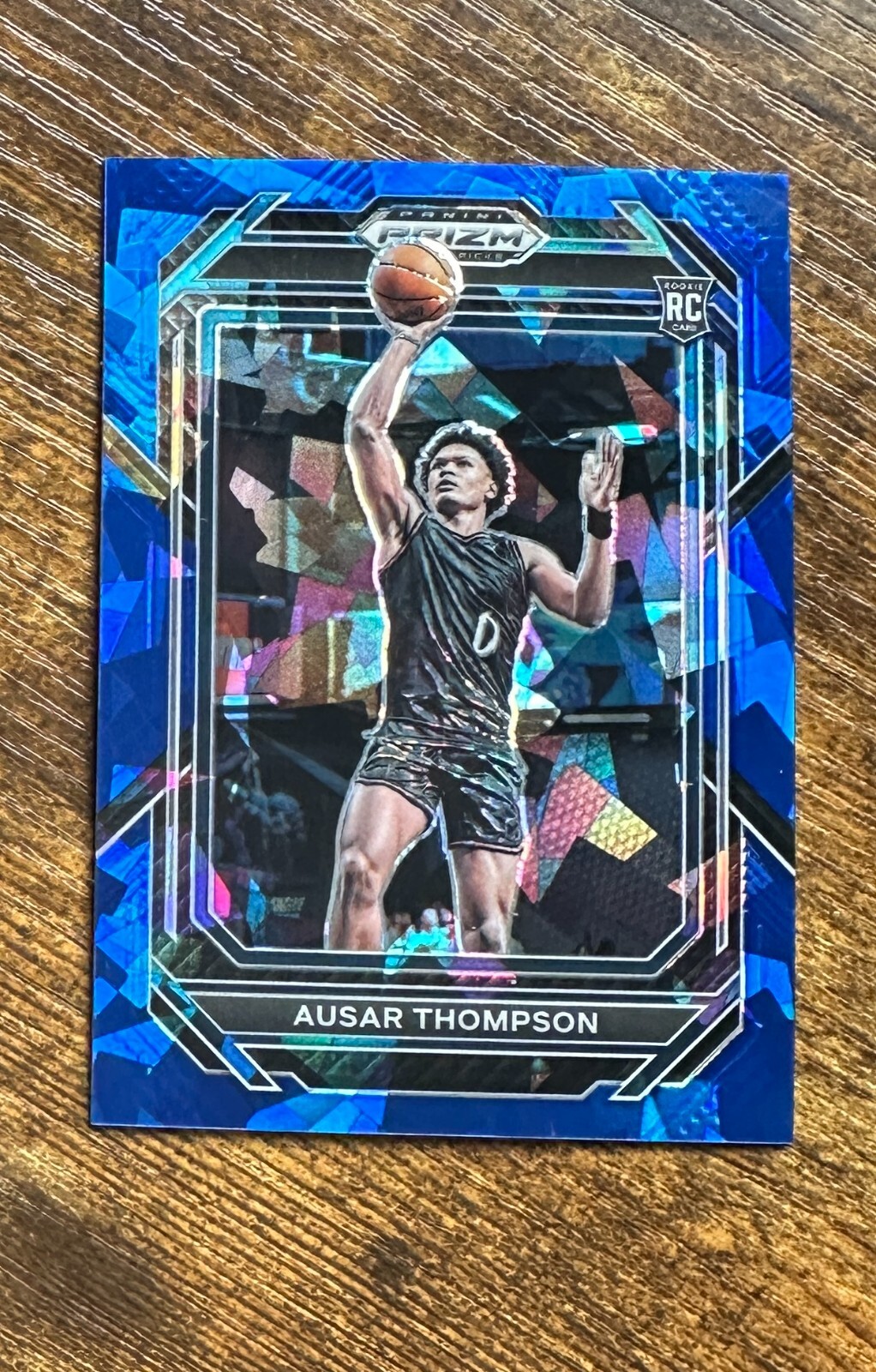 2023-24 Panini Prizm Draft Picks Blue Ice #17 Ausar Thompson /99 RC #X8050
