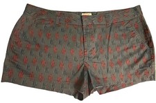 Plus Sz 18 Khakis by GAP  The 3  Short  SW Geometric Gray Stretch Pockets Shorts