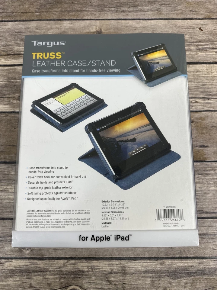 Targus Truss Leather Case Stand For Apple iPad 2 2nd 3rd 4th Gen Black New - Image 4 of 4