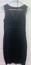 Guess Womens Black Lace Party Midi Dress - Medium