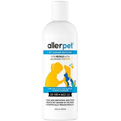 Allerpet Pet Dander Remover 12oz for Cat/Dog Allergies