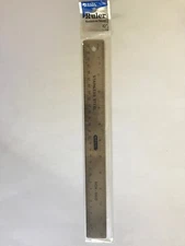 Bazic Stainless Steel Ruler Non Skid Hanging Hole 12 inch 30 cm New