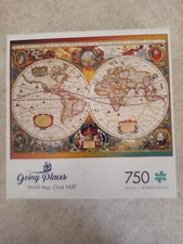 Going Places World Map, Circa 1630 750 Pc Puzzle 100 Complete