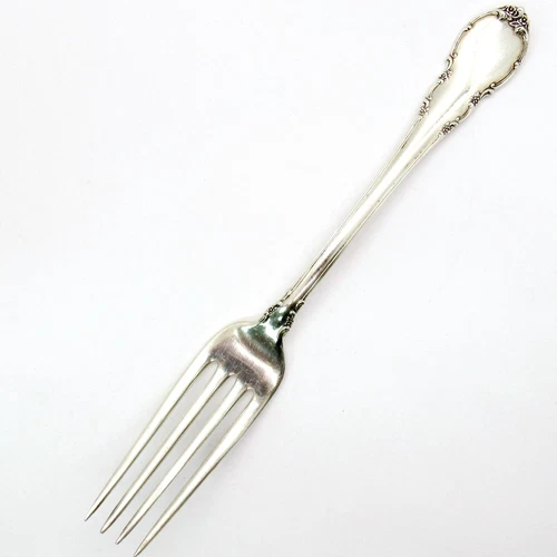 STERLING SILVER LUNT MODERN VICTORIAN 7-1/4'' FORK NO MONOGRAM .925 PRE-OWNED