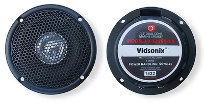 3.5'' Motorcycle Boat Spa ATV Golf Cart Marine Speakers VX-S35BX300 AL Grill PAIR