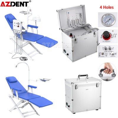 Portable Dental Delivery Unit Air Compressor Suction System 4Hole Turbine /Chair