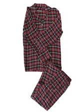 Geoffrey Beene Men Cotton Plaid Flannel Pajama Set kno60056gb