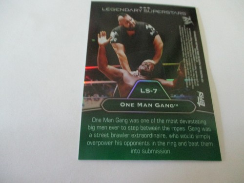 Topps Platinum WWE 2010 refractor verde Mark Henry, One Man Gang #LS7 #472/499 - Imagen 2 de 2