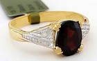 GENUINE 1.16 Cts GARNET & DIAMOND RING 10K GOLD - Free Certificate Appraisal — photo 7