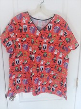 Halloween Scrub Top XL
