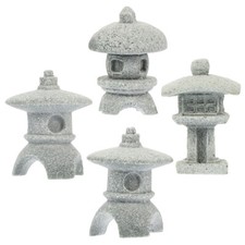 4pcs Miniature Pagoda Statue Tiny Pagoda Model Pagoda Statue
