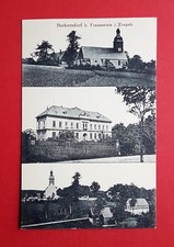 AK BURKERSDORF bei Frauenstein um 1930 Kirche, Schule und Ortsansicht  ( 35014
