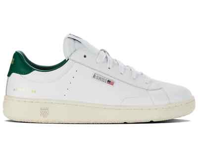 K-Swiss SLAMMKLUB CC Herren Weiß Sneakers Sportschuhe Leder Alltag 08911-937-M