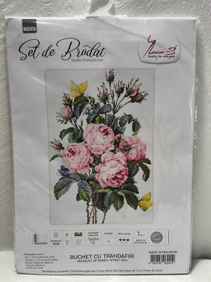 NEW Cross Stitch Kit BOUQUET OF ROSES Flowers Luca-S #BA2373