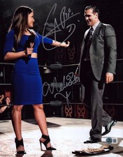 Alberto Del Rio & Melissa Santos Signed 11x14 Photo BAS COA WWE Lucha Libre AAA