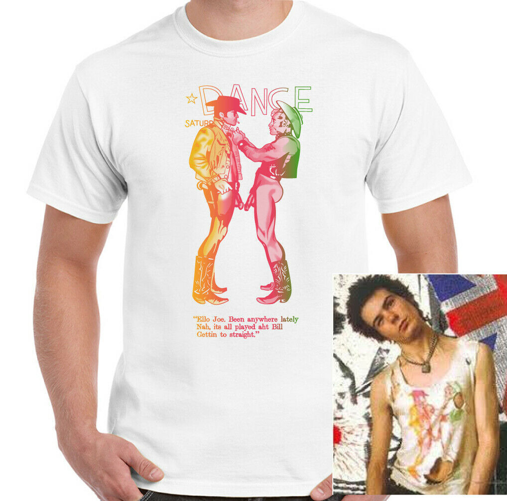 Sid Vicious T-Shirt, Mens Naked Cowboys LGBT As Worn By Unisex Top