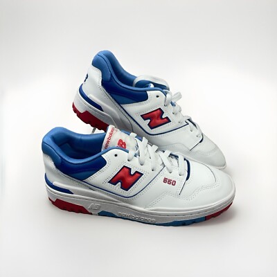 New Balance 550 Big Kid “Red Atlantic Blue” White Boys Shoes GSB550CH Rare  Make