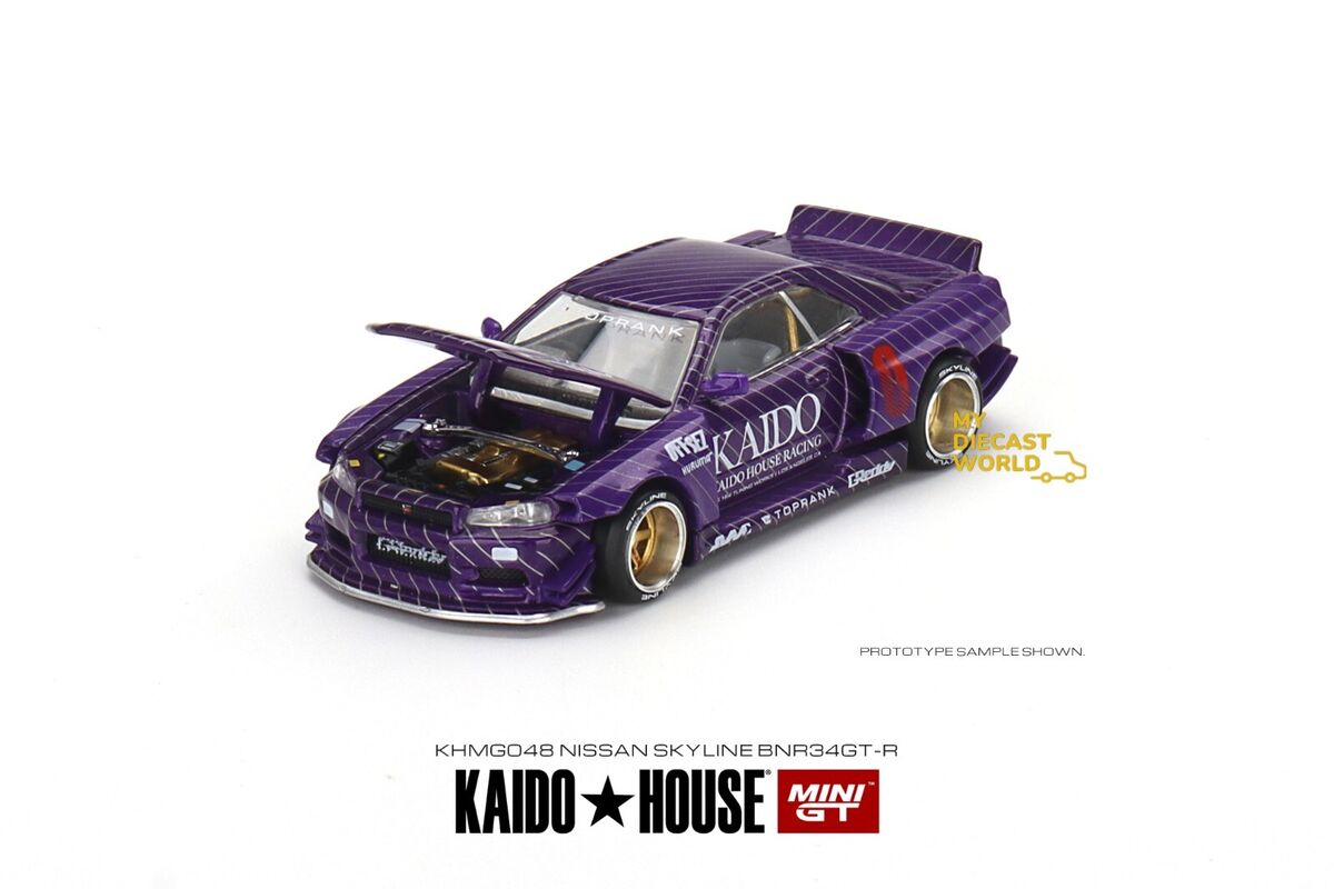 ミニカー Nissan Skyline GT-R (R34) Kaido Works Kaido House x Mini GT 1:64 Nissan Skyline GT-R (R34) Kaido