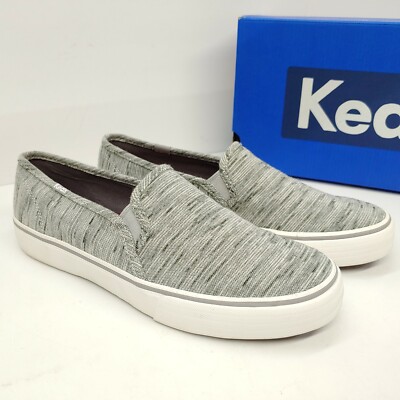 Keds Double Decker Knit Gray Slip On Shoes Womens Size Dream Foam WF63232 
