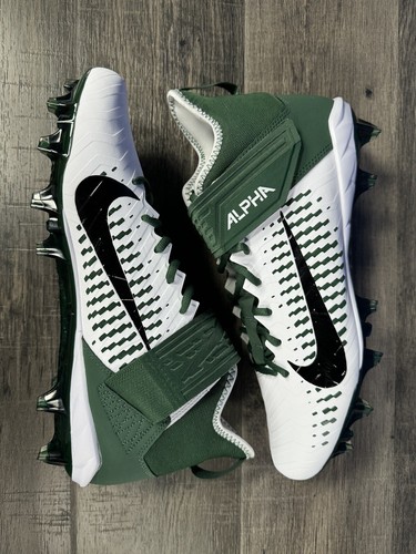 Nike Men’s Alpha Menace Pro 2 Mid Football Cleat White Green BV3945-107 Sz 13.5 - Picture 5 of 7