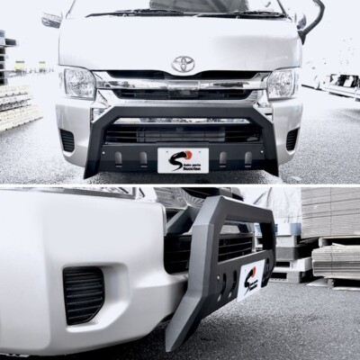 Wide width 200 series Hiace wide square front bumper guard