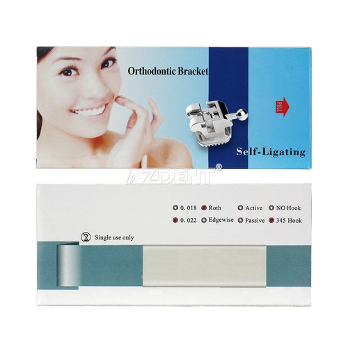 Dental Orthodontic Self Ligating Brackets Active Passive Roth MBT 022 Hooks 345 - Picture 25 of 26