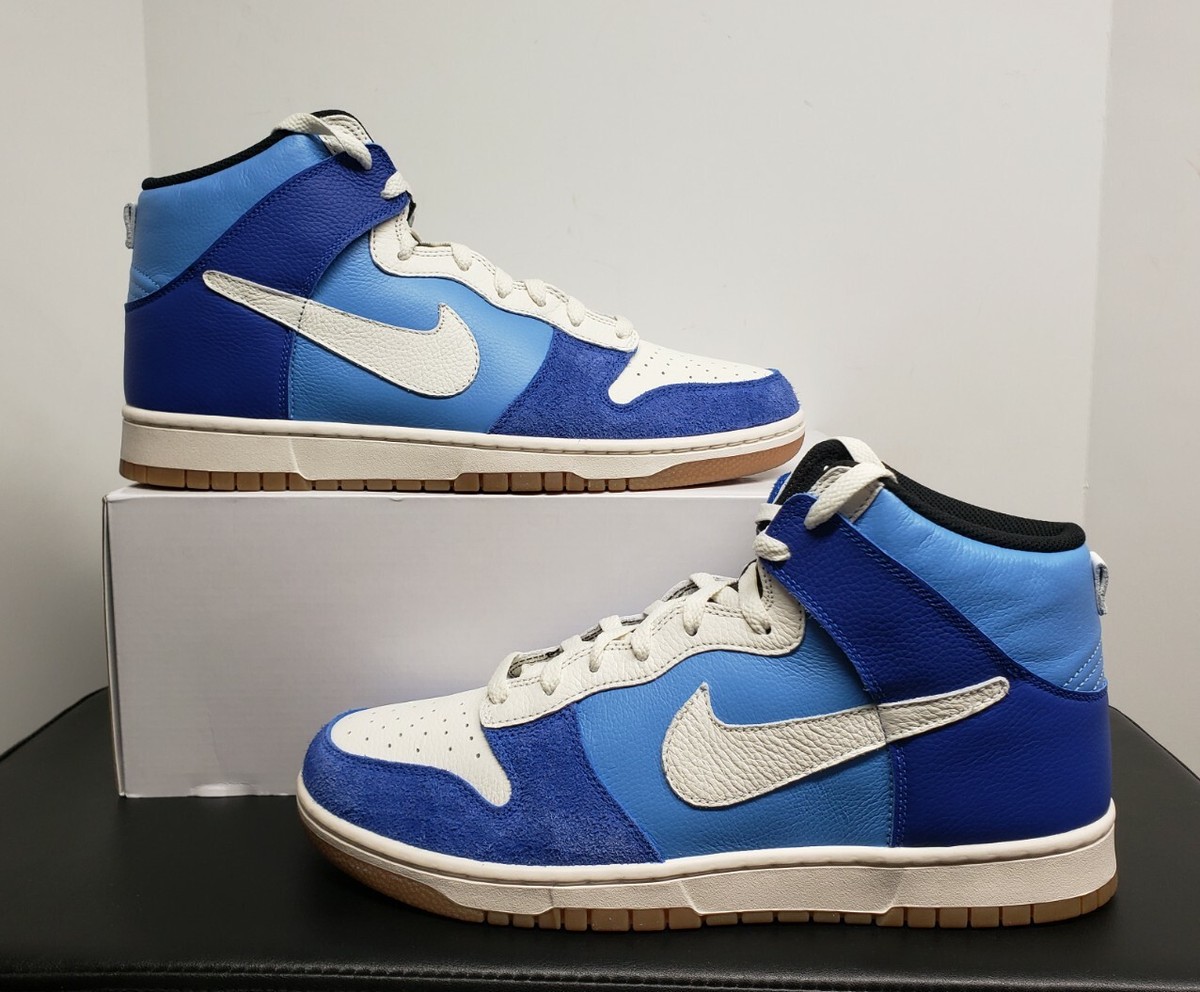 NIKE DUNK HIGH BY YOU ROYAL LT BLUE WHITE MENS SZ FV5511-900