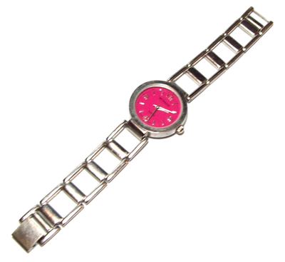 Hudson Jeans And Others Pink Ladies Fashion Watch with Crystal-Trim Case Peugeot Women Watch Crystal Studded Hex Shape Pink Dial and  main image 4