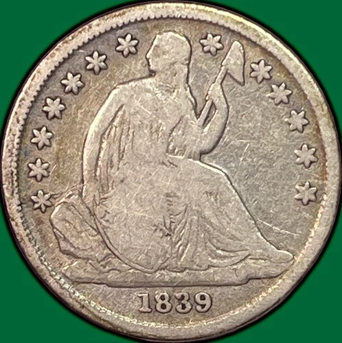 1839-O No Drapery Seated Liberty Dime Very Good VG Coin #32676