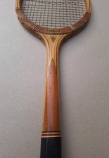 Raquette De Tennis Ancienne DRAPER MAYNARD Harvard - Vers 1895 - Bois à Carreaux - Occasion
