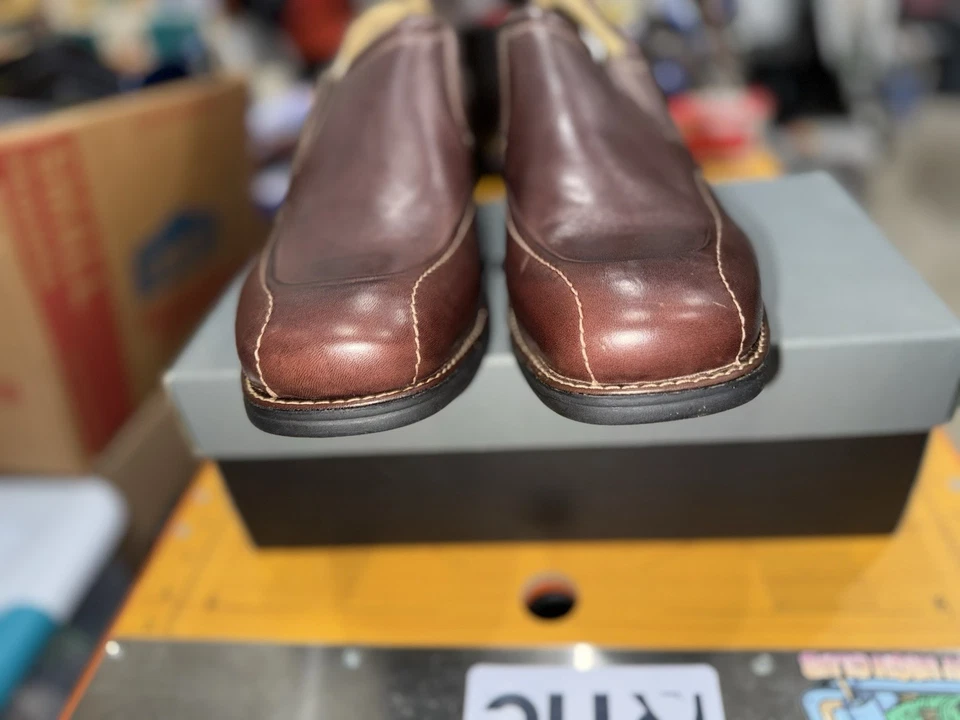 JOHNSTON & MURPHY - Zapatos informales sin cordones de cuero marrón para hombre 20-1564 -- Talla 13M Foto 4 de 4