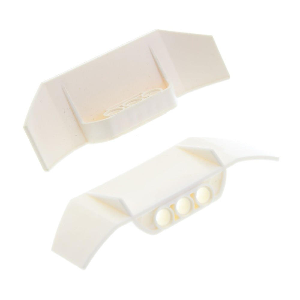 2x Lego Technic Vehicle Car Spoiler 3x8 White with 3 Holes 4527518 61073