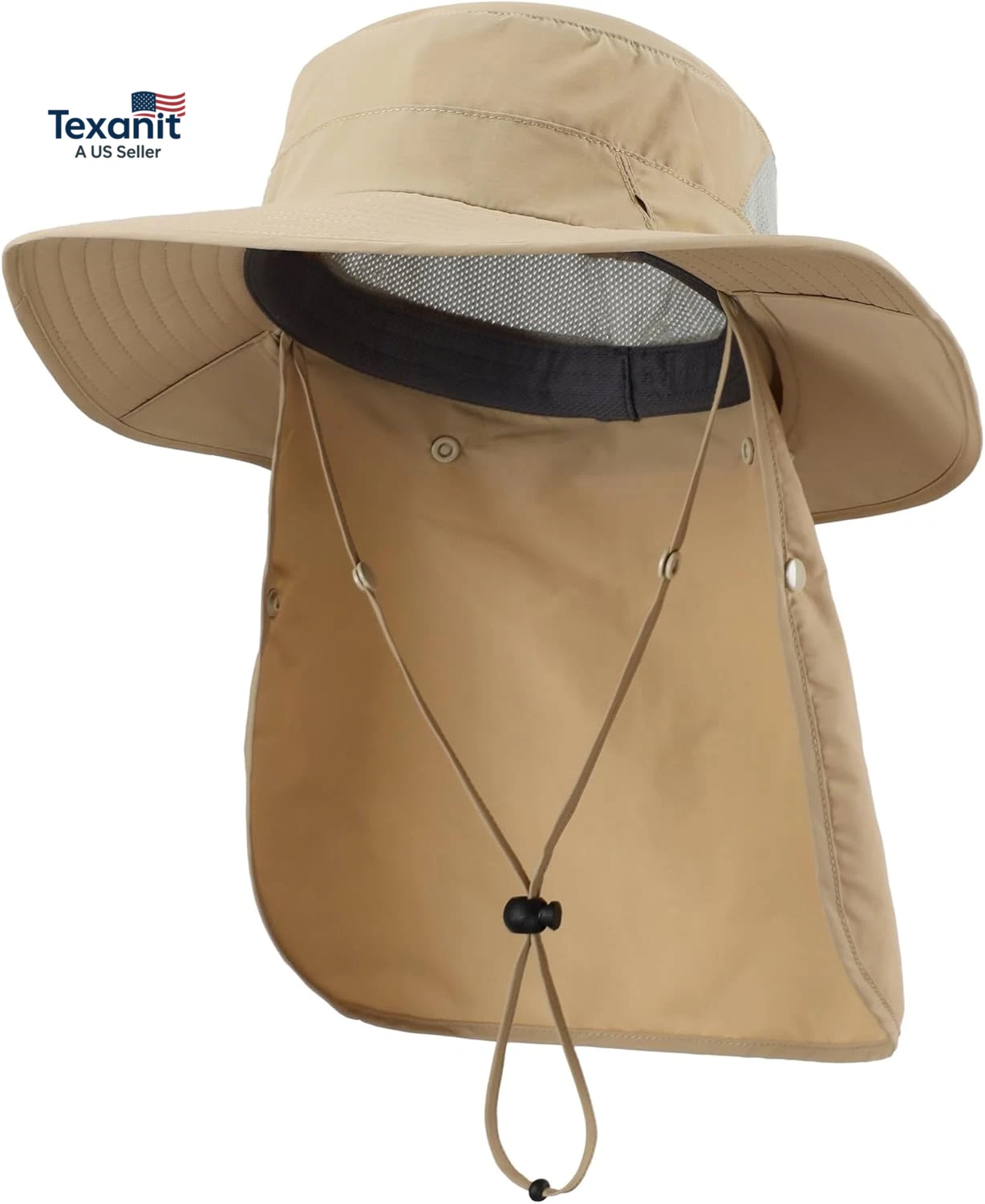 UPF 50+ Wide Brim Sun Hats with Neck Flap Sun Protection Hat for Men Women Garde