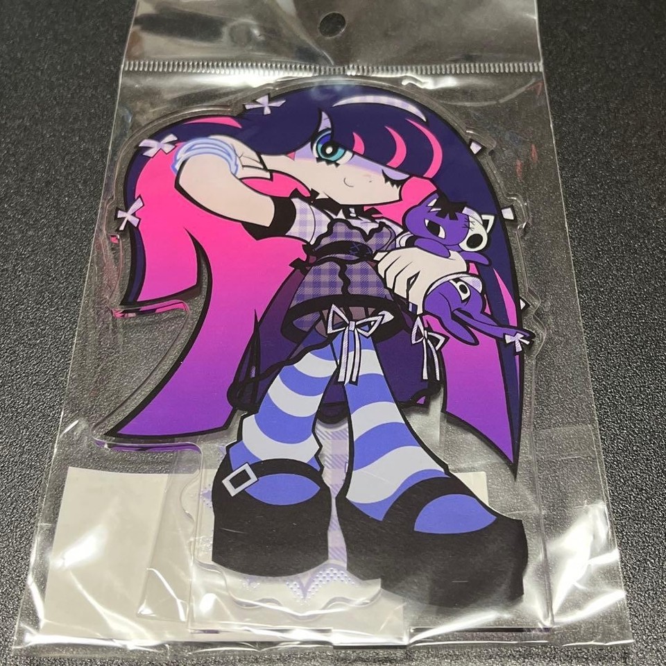 Striped Figure Panty & Stocking Acrylic Stand Figure Stocking POP UP Limited New from ...