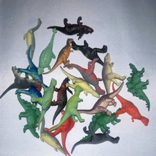 Lot of Small Mini Plastic Dinosaur Figures Toys, Assorted Colors, Dinosaurs