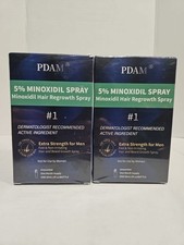 2 Pack - 5 Minoxidil Hair Regrowth Spray for Men 2 Oz Bottle 12/26