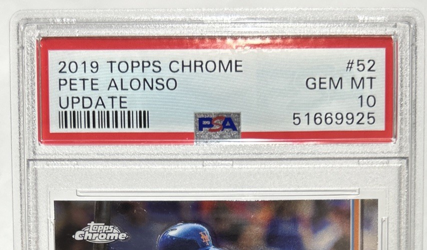 Pete Alonso 2019 Topps Chrome Update RC #52 PSA 10 Gem Mint Rookie Mets Orioles’ view 2