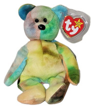 Ty Beanie Baby   GARCIA   Ty-Dyed Bear MWMTs Stuffed Toy - Nice Bright Colors